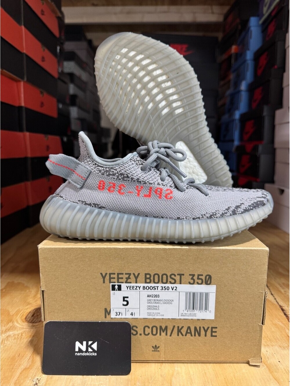 Adidas Yeezy Boost 350 V2 'Beluga 2.0' AH2203 USED MENS SZ 5